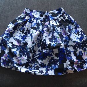 High-Waisted Floral Express Skater Skirt